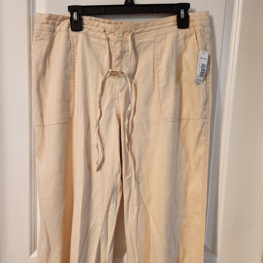 Pendleton New With Tags Cream Linen Blend Pants S… - image 8